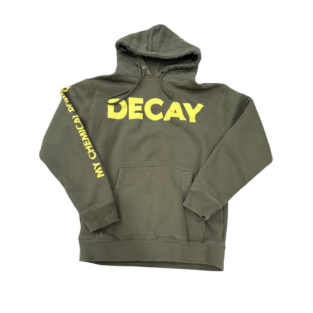 My‎ Chemical Romance Decay Hoodie Olive Green Yellow Graphic Band Merch Small
